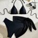 Women's Clothing New Sexy Split Swimsuit Swimsuit Women's Three Piece Suit Solid Color Bikini_ecoleips.com