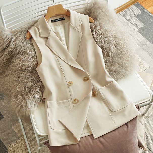 Women's Clothing Fashionable and stylish suit vest for women, spring and autumn outerwear, trendy design, niche and versatile fashion_ecoleips.com