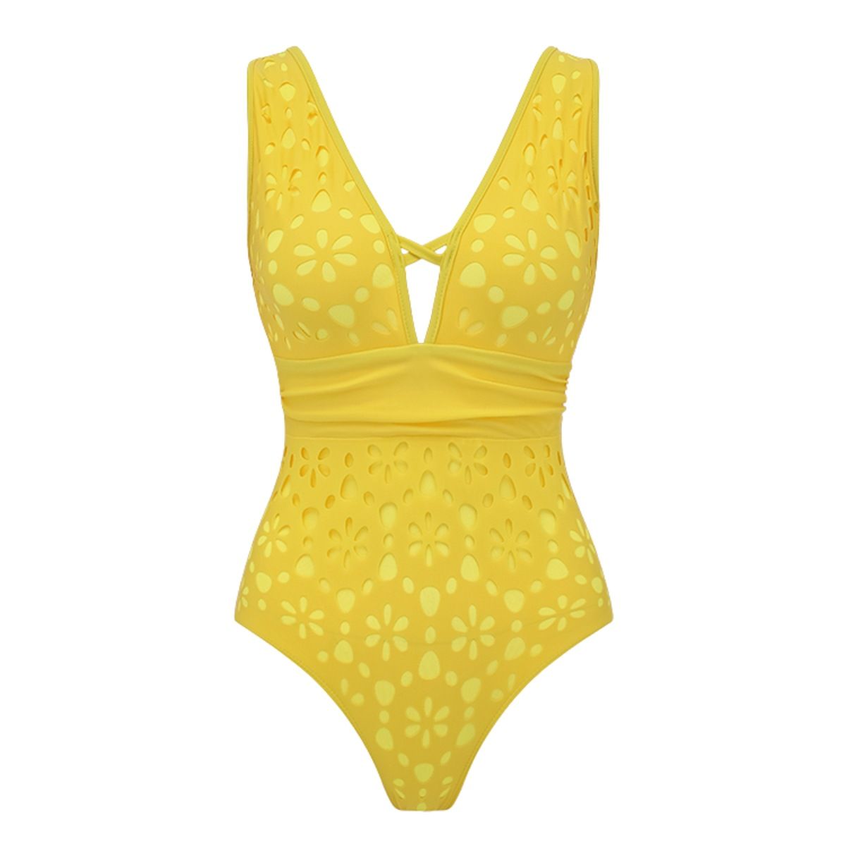 Women's Clothing American Style Fluorescent Hollow Out High End Swimsuit Set Hot Selling Item_ecoleips.com