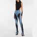 Niche Design Deconstruction Style Contrast Color Jeans For Women Sexy Hot Girl Slim Long Legs High Waist Trousers_ecoleips.com