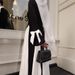 Women's Clothing Spring New Black And White Splicing Long Elegant Women's Evening Dress Long Skirt_ecoleips.com