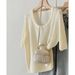Women's Clothing Beautiful U Neck Shoulder T Shirt Summer Design Knitted Shirt With Short Sleeves Fashionable Green Slim Top_ecoleips.com
