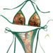 Women's Clothing Double Layer Floral Bikini Lace-Up Swimsuit Sexy Style Fabric Bikini Set For Summer Vacation_ecoleips.com