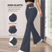 2026 New Solid Color Casual High Waist Yoga Trousers Elastic Sports Micro-pull Trousers_ecoleips.com