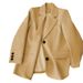 Mustard Yellow Suit Jacket For Women Trendy Street Style Casual Outerwear For Spring Autumn_ecoleips.com