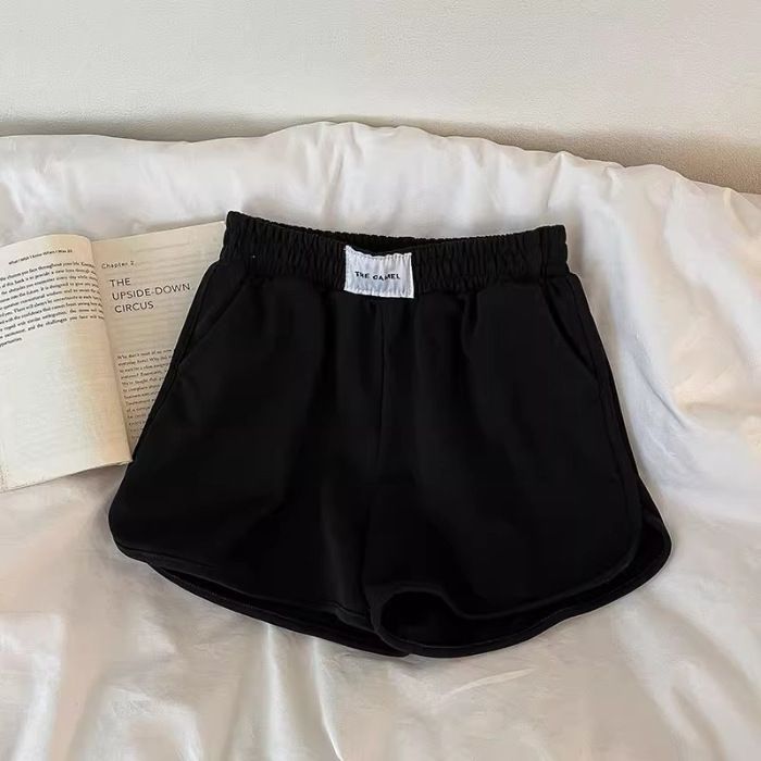 Women's Clothing Sports Style Solid Color Simple Short Casual Pants Women's New Style Versatile Wide Leg Shorts Hot Pants Trend_ecoleips.com
