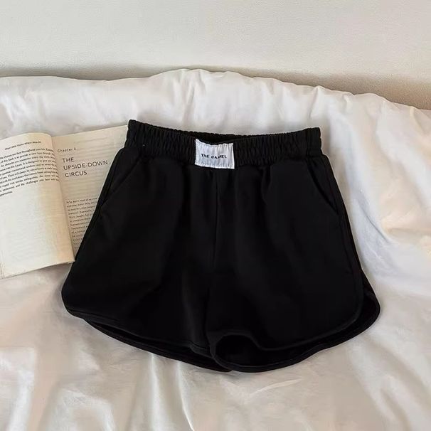 Women's Clothing Sports Style Solid Color Simple Short Casual Pants Women's New Style Versatile Wide Leg Shorts Hot Pants Trend_ecoleips.com