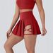 Women's Irregular Midi Skirt Casual Comfortable Pleated Versatile Outdoor Sports Skirt_ecoleips.com