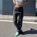 Aria Basics 2025 European And American Foreign Trade Cross-Border Women's Jeans Summer New Low Waist Washed Denim Style Straight_ecoleips.com