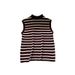 Women's Sweet Chic Striped Turtleneck Sleeveless Knit Top Versatile Loose Slimming Spring Summer Fashion_ecoleips.com