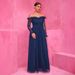 Women's Clothing Evening Dress European Station Chiffon Dress One Shoulder Lace Long Dress Evening Dress Women's Clothing_ecoleips.com