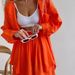 Women's Clothing Spring And Summer New Cotton Fashion Lapel Button Pocket Long Sleeved Shirt Loose Wide Leg Shorts Two Piece Suit_ecoleips.com