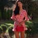 TARUXY Stylish Printed Ruffled Dress Women Flowers Deep V Neck Slim Sexy Party Dress 2026 Summer New Vacation Club Dress Female_ecoleips.com