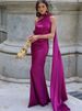 Satin Ribbon Halter Long Dresses Women's Backless Casual Maxi Dress Evening Wedding Guest White Blue Green Summer Graduation New_ecoleips.com