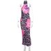Women's Sexy Leopard Print Dress European American Style round Neck Backless Slim Fit Bodycon Summer Fashion Casual Dress_ecoleips.com