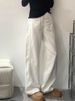 Retro American Brown Curved Jeans plus Size Women Straight Leg Slimming Wide Leg Pants for Pear Shaped Figures Autumn Style_ecoleips.com