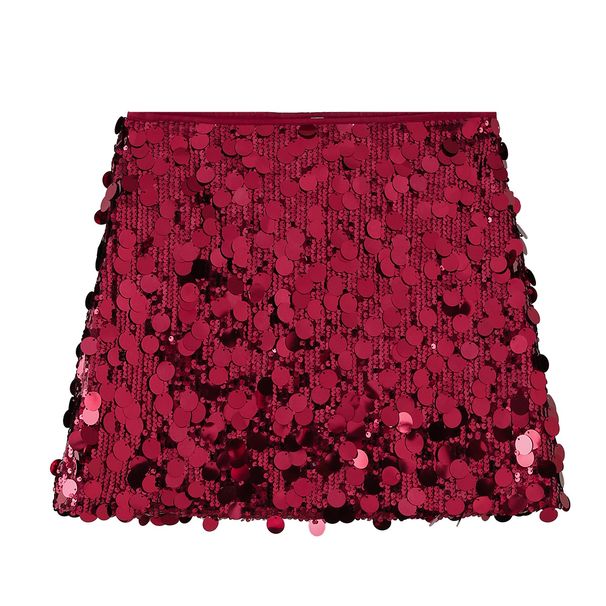 Women's Sequin High-Waisted Mini Skirt – Sexy A-Line Party Skirt For Night Out & Club (Silver/Gold/Purple/Black/Navy/Red, Sizes Xs-Xl)_ecoleips.com