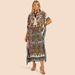Women's Floral Beach Cover Up Dress - Lightweight Long Sun Dress For Swimsuits, Vacation, Pool Party - Quick Dry Polyester Cover Up With Loose Fit_ecoleips.com