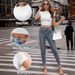 Cross-Border European And American Style Crop T-Shirt Hot Girl Summer Pullover Top Women Thin Round Neck Fashion Milk_ecoleips.com