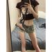 2025s American Style Spicy Girl Willow Low Waist Denim Ultra Shorts Women Spring Summer New Slim Fit Hip-hugging Wide-leg Hot_ecoleips.com