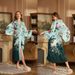 Aria Basics 's New Pajamas For Spring Autumn, European And American Style Long-sleeved Robes, Women's High-end Satin Robes_ecoleips.com