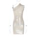 2024 Autumn New Sexy Slim Fit Solid Color Off-Shoulder Sleeveless Bodycon Dress Wholesale_ecoleips.com