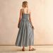 Summer Retro Plaid A-Line Dress For Women Slimming Design With Waist Cinching_ecoleips.com