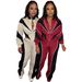 Women's Clothing Women's Style Color Block Patchwork Top And Straight Leg Pants Two Piece Set For Formal & Casual_ecoleips.com