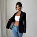 European And American Cross-border 2026 Spring New Style Color-blocked Lace Waist Slim-fit A-line Women's Blazer_ecoleips.com