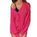 Women's Lantern Sleeve Knit Cardigan - Oversized V-Neck Sweater Coat For Fall & Winter_ecoleips.com