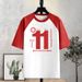 Women's American Style Oversized T-Shirt Short Raglan Sleeve Color Blocking Patchwork Summer Fashionable Versatile Top_ecoleips.com