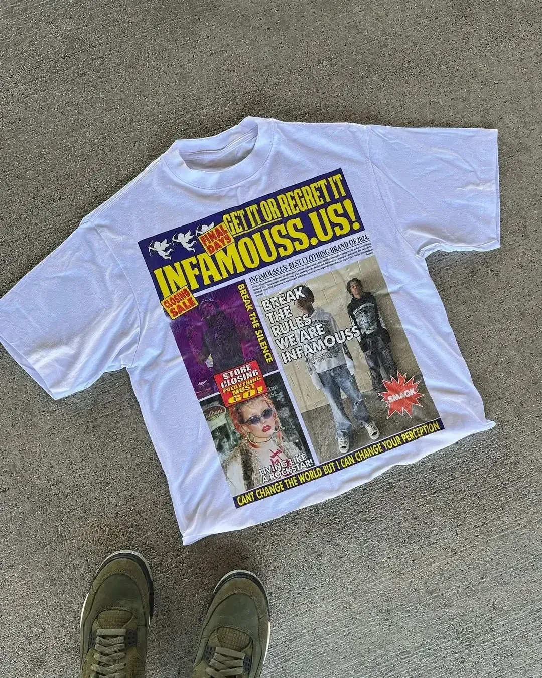 Harajuku American Newspaper Graphic T Shirts Y2k Tops Oversized T Shirt Couple Pro Choice Gothic Streetwear Vintage Men Clothing_ecoleips.com
