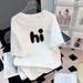 Women's Clothing Pure Cotton White T Shirt Short Sleeved Fashionable Loose Slim Half Sleeved T Shirt_ecoleips.com