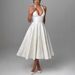 2026 European And American Cross-border V-neck Halter Neck Jacquard Dress, High-end Evening Gown, Spring/summer Elegant_ecoleips.com