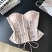 Women's Clothing Strapless Vest Pure Desire Heavy Embroidery Mesh Slim Fit Short Top Lace Up Fishbone For Autumn_ecoleips.com