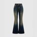 Women's Clothing Slim Fit Embroidered Flared Jeans Vintage Embroidered Flare Jeans For Women - Stretchy High-Waisted Denim Pants With Retro Wash_ecoleips.com