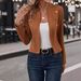 Women's Clothing Winter Solid Color Slimming Versatile Double Breasted Small Suit Jacket For Women_ecoleips.com