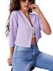 2025 Euroean And American Cross-Border Sring Summer New Solid Color Short Blazer Jacket Ins Trendy Women's Cardigan_ecoleips.com