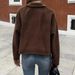 AD830 Cross-border European And American Women's Fashion New American-style Jacket, Solid Color, Turn-down Collar,_ecoleips.com