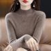 girl Plus Size Knitted Women, Half Turtleneck Base Shirt, Inner Layer, New Autumn And Winter Short Slim Fit Sweater For Women_ecoleips.com
