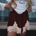 2025 Autumn New Style Lace Trim Wide Leg Shorts For Women Stylish, Elegant, Casual, European & American Style, Perfect For Cross Border Commuting_ecoleips.com