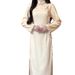 2025 Fall/Winter Yellow Knitted Jacquard New Chinese Cheongsam For Women, Improved Young Style Women's Daily Dress,_ecoleips.com