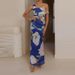 Sexy Off Shoulder Slim Fit Bohemian Dress Women Elegant Holiday Party A-line Dresses Asymmetric Floral Print Summer Long Dress_ecoleips.com