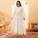 Women's Clothing Middle Eastern Muslim Robe Mesh Embroidery Dubai Saudi Dress Elegant Two Piece Robe_ecoleips.com