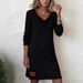 New Fall & Winter Women's Long Sleeve Stacked Collar Comfortable Casual Slim Dress_ecoleips.com