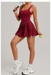 European And American Backless Sports Dress Women's Anti-light Pleated Yoga Skirt Outdoor Fitness Tennis Skirt_ecoleips.com