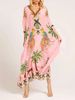Women's Clothing 2025 European And American Cross-Border New Spring V-Neck Printed Loose Fashion Dress_ecoleips.com