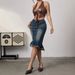 Women's Clothing Hot Girl High Elastic Fishtail Skirt Hip Wrapped Slim High Waist Retro Denim Skirt_ecoleips.com