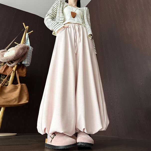 K Flower Bud Skirt For Women, High Waist, Loose And Slimming Lantern Skirt, Sweet And Versatile, Lazy And Casual Pants. No Accessories_ecoleips.com