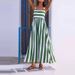 Women's Sexy Square Collar Sling Long Dress Spring Fashion Striped Print A-Line Party Dress Summer Sleeveless Loose Boho Dresses_ecoleips.com